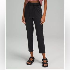 Lululemon Stretch High-Rise Pant 7/8 Length Black Paper Bag Waist Pant